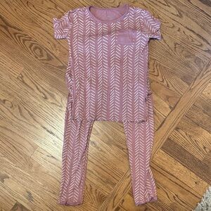 Kyte Baby Rose Herringbone Pajama Set 10